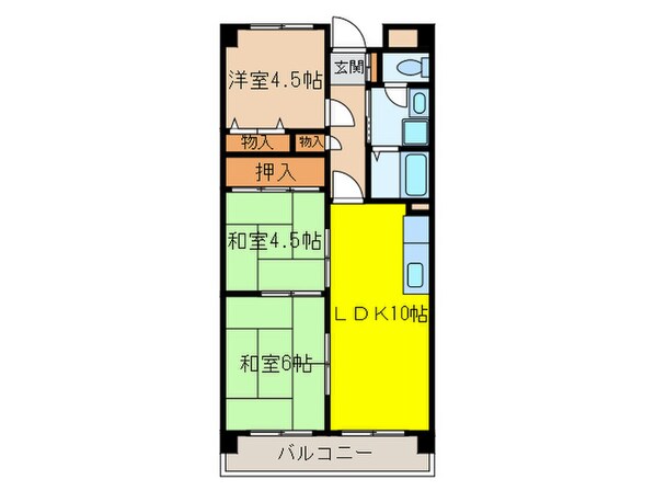 ガーデン春木ハイツの物件間取画像